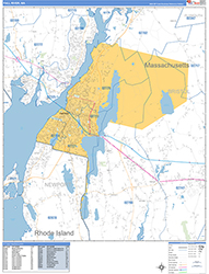 Fall River Wall Map Basic Style 2026